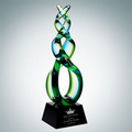 Art Glass Green Double Helix Award